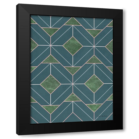 Art Deco II Black Modern Wood Framed Art Print with Double Matting by Seven Trees Design