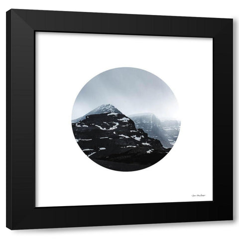 Snow Mountains Black Modern Wood Framed Art Print by Seven Trees Design
