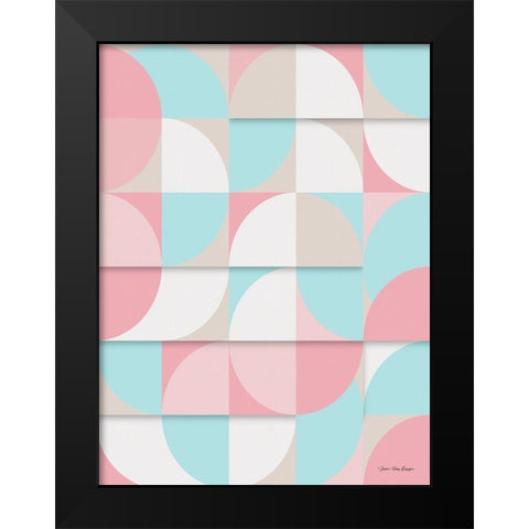 The Scandinavian Geometry Black Modern Wood Framed Art Print by Seven Trees Design
