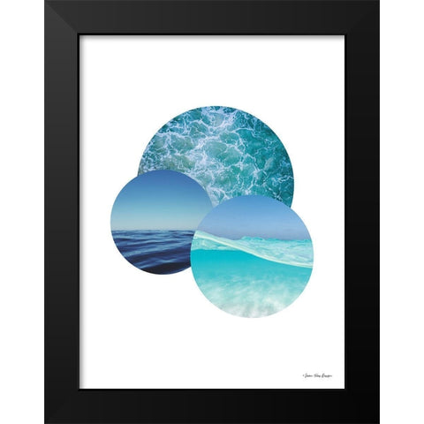Plante Oceans Black Modern Wood Framed Art Print by Seven Trees Design