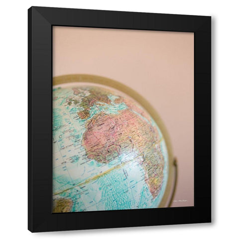 Wanderlust Black Modern Wood Framed Art Print with Double Matting by Seven Trees Design