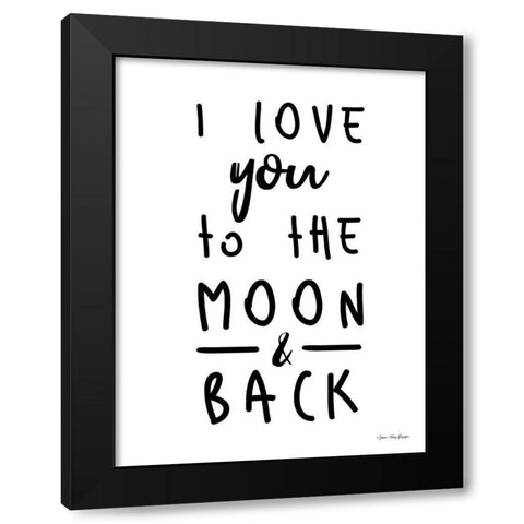 To the Moon    Black Modern Wood Framed Art Print with Double Matting by Seven Trees Design