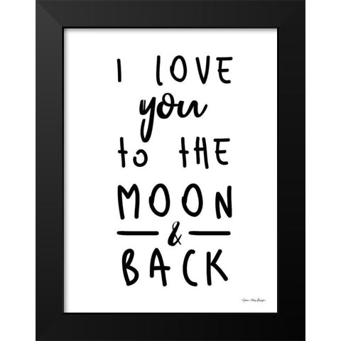 To the Moon    Black Modern Wood Framed Art Print by Seven Trees Design