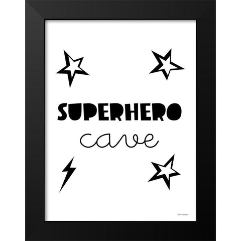 Superhero Cave    Black Modern Wood Framed Art Print by Seven Trees Design