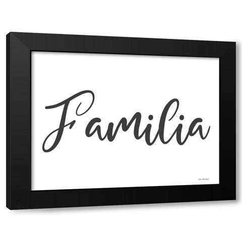 Spanish Family Black Modern Wood Framed Art Print with Double Matting by Stellar Design Studio