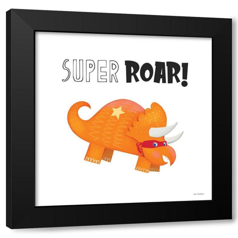 Super Roar Black Modern Wood Framed Art Print by Seven Trees Design