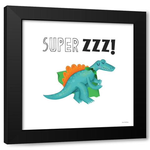Super ZZZ Black Modern Wood Framed Art Print by Seven Trees Design
