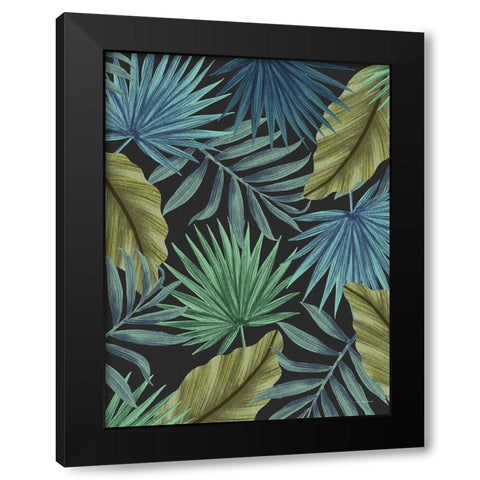 Tropical Leaves I Black Modern Wood Framed Art Print by Seven Trees Design