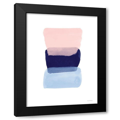 Color Strokes Black Modern Wood Framed Art Print by Seven Trees Design