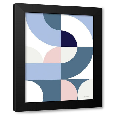 Scandinavian Geometry Black Modern Wood Framed Art Print by Seven Trees Design