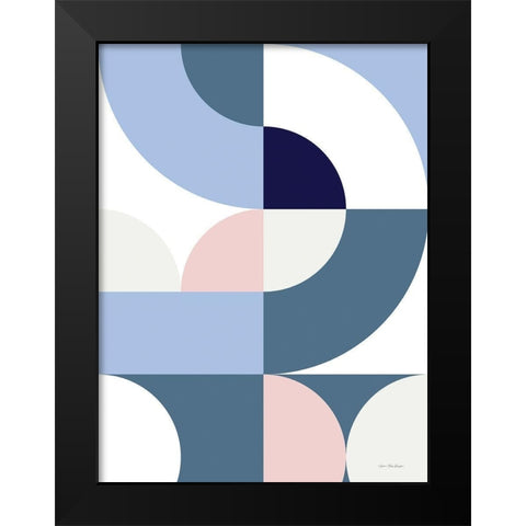 Scandinavian Geometry Black Modern Wood Framed Art Print by Seven Trees Design