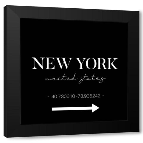 New York Sign    Black Modern Wood Framed Art Print by Seven Trees Design
