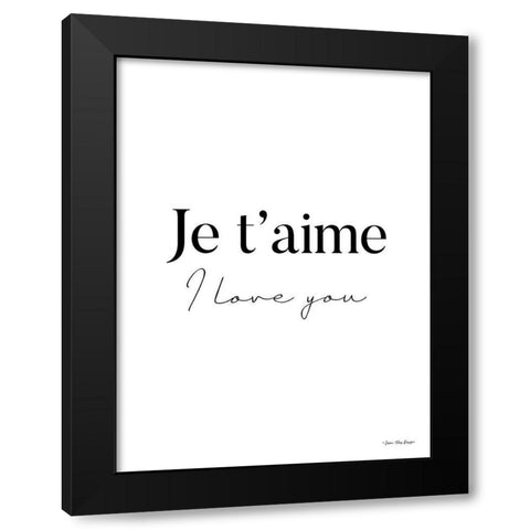 I Love You in French Black Modern Wood Framed Art Print with Double Matting by Seven Trees Design