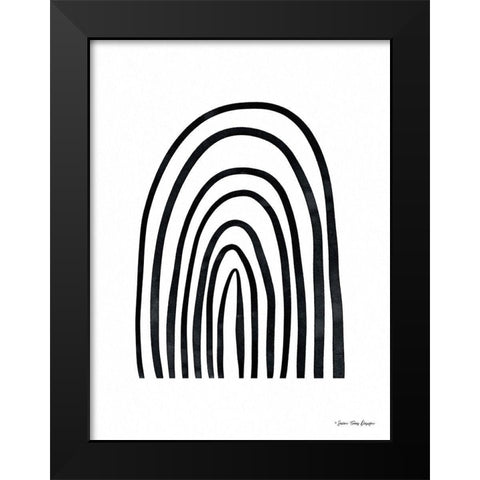 Black Watercolor Rainbow Black Modern Wood Framed Art Print by Seven Trees Design