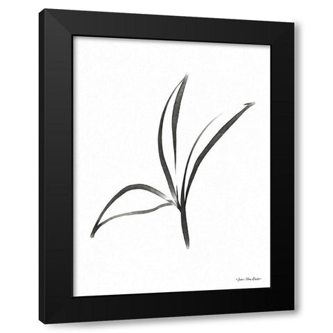 Black Botanical Watercolor Black Modern Wood Framed Art Print by Seven Trees Design