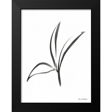 Black Botanical Watercolor Black Modern Wood Framed Art Print by Seven Trees Design