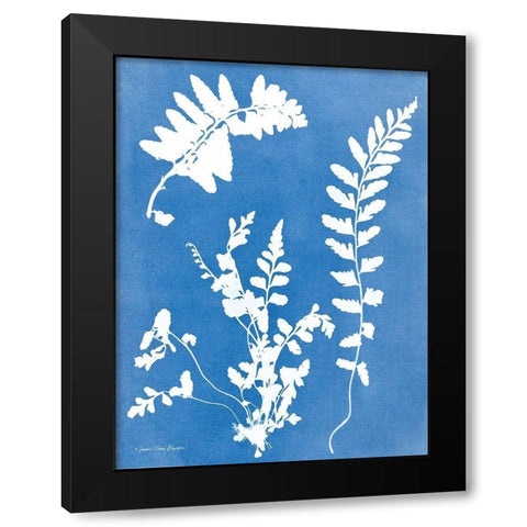 Blue Botanical II Black Modern Wood Framed Art Print by Seven Trees Design
