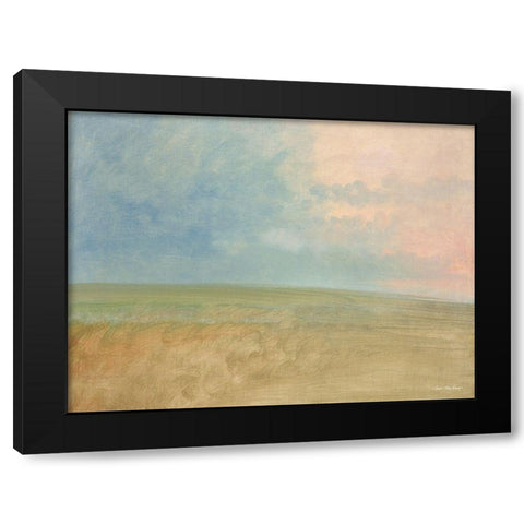 Peaceful Field Black Modern Wood Framed Art Print by Seven Trees Design