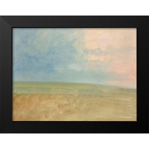 Peaceful Field Black Modern Wood Framed Art Print by Seven Trees Design