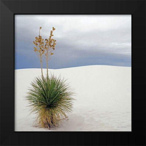Botanic Dunes Black Modern Wood Framed Art Print by Seven Trees Design