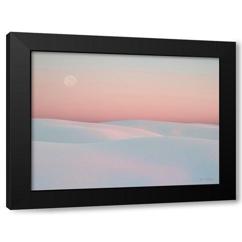 Moon and Dunes Black Modern Wood Framed Art Print by Seven Trees Design