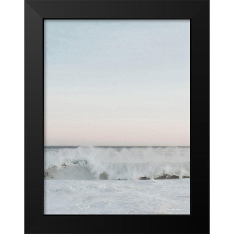 The Waves II Black Modern Wood Framed Art Print by Seven Trees Design
