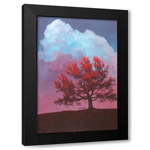 Red Tree Black Modern Wood Framed Art Print by Gagnon, Tim