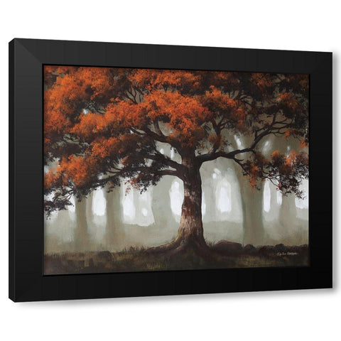 Beneath the Cascading Autumn Leaves Black Modern Wood Framed Art Print with Double Matting by Gagnon, Tim