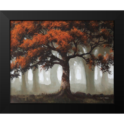 Beneath the Cascading Autumn Leaves Black Modern Wood Framed Art Print by Gagnon, Tim