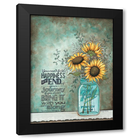 All Along Black Modern Wood Framed Art Print by Crawford, Tonya