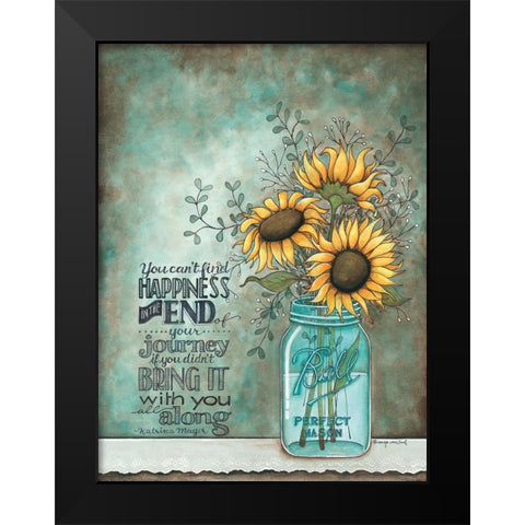 All Along Black Modern Wood Framed Art Print by Crawford, Tonya