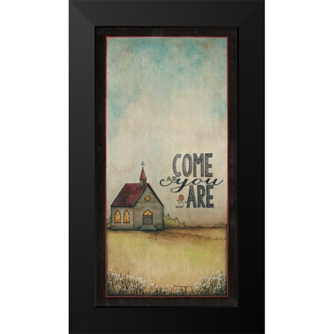 Come As You Are Black Modern Wood Framed Art Print by Crawford, Tonya