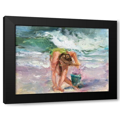 Something Shiny Black Modern Wood Framed Art Print with Double Matting by Owen-Cullimore, Tracey