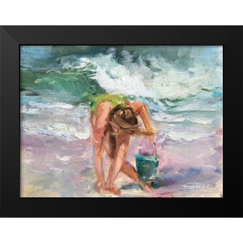 Something Shiny Black Modern Wood Framed Art Print by Owen-Cullimore, Tracey