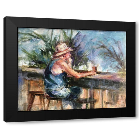 Itâ€™s 5:00 Somewhere Black Modern Wood Framed Art Print by Owen-Cullimore, Tracy