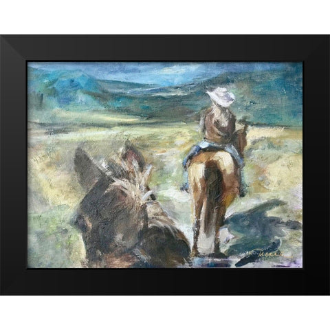 Into the Hills Black Modern Wood Framed Art Print by Owen-Cullimore, Tracy