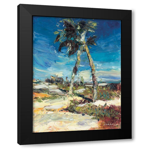 Twin Palm Black Modern Wood Framed Art Print by Owen-Cullimore, Tracey