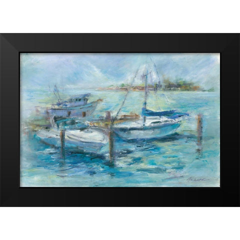 Dockside Black Modern Wood Framed Art Print by Owen-Cullimore, Tracy