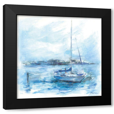 Serenity Sloop Black Modern Wood Framed Art Print by Owen-Cullimore, Tracy
