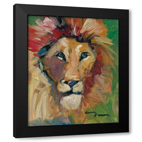 The King Black Modern Wood Framed Art Print with Double Matting by Trujillo, Jose