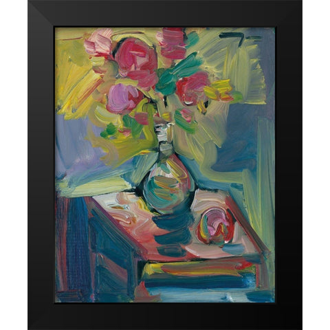 The Night Stand Black Modern Wood Framed Art Print by Trujillo, Jose