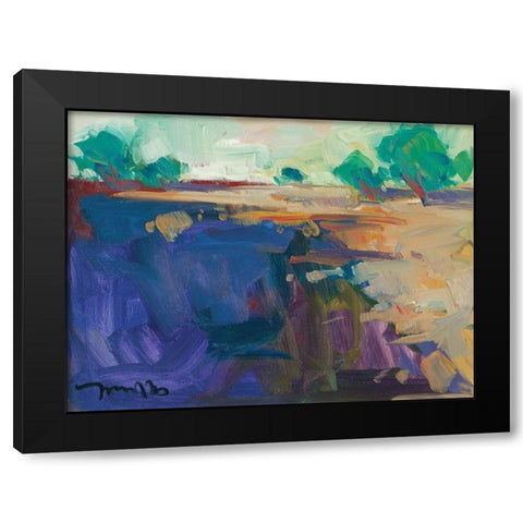 Abstract Landscape Black Modern Wood Framed Art Print by Trujillo, Jose