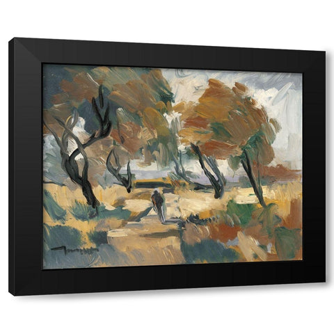 Early Walk   Black Modern Wood Framed Art Print by Trujillo, Jose