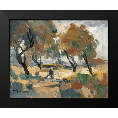 Early Walk   Black Modern Wood Framed Art Print by Trujillo, Jose