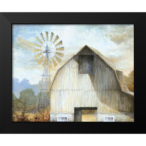 Barn Country Black Modern Wood Framed Art Print by White Ladder