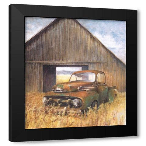Permanent Parking Spot Black Modern Wood Framed Art Print with Double Matting by White Ladder