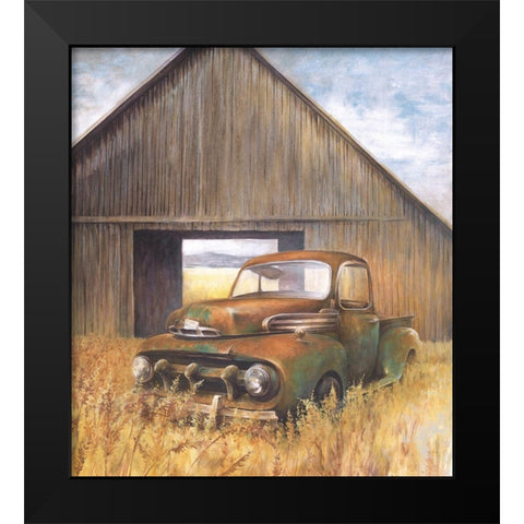 Permanent Parking Spot Black Modern Wood Framed Art Print by White Ladder