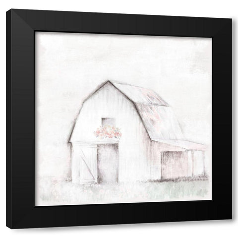 Pastel Barn Black Modern Wood Framed Art Print by White Ladder