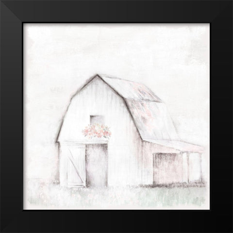 Pastel Barn Black Modern Wood Framed Art Print by White Ladder