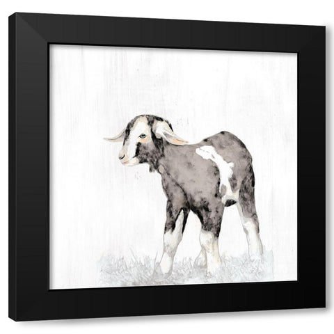 Little Kid Black Modern Wood Framed Art Print with Double Matting by White Ladder